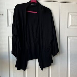 Zara Black Open Front Cardigan